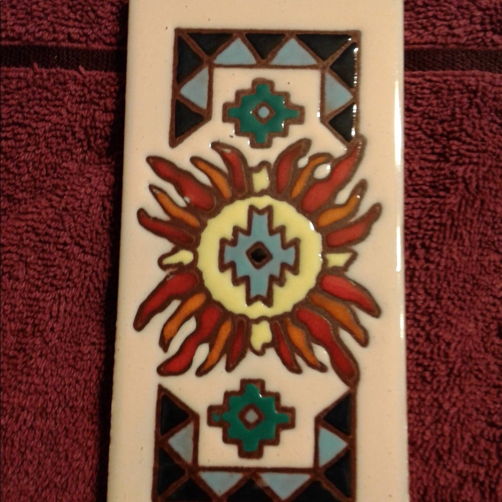 Southwest themed 3”x6” ceramic tile